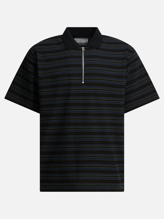 Polo shirts without buttons Striped  Black - Sacai Men | PDP | VIETTI Online Store 
