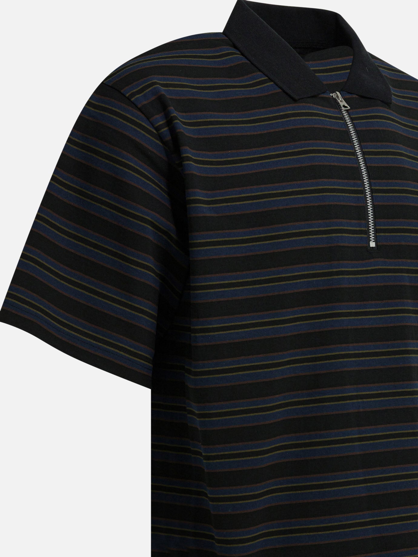 Polo shirts without buttons Striped  Black - Sacai Men | PDP | VIETTI Online Store | thumbnail_4