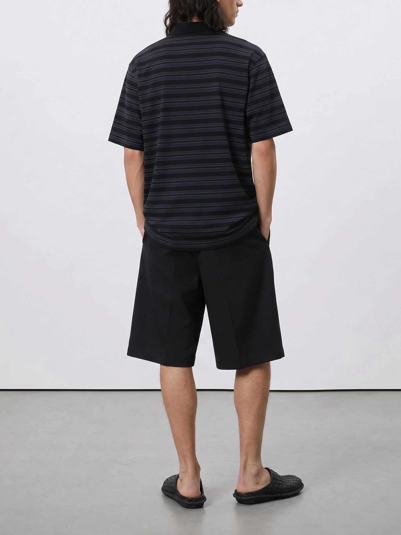 Polo shirts without buttons Striped  Black - Sacai Men | PDP | VIETTI Online Store | Zoom-Modal_3
