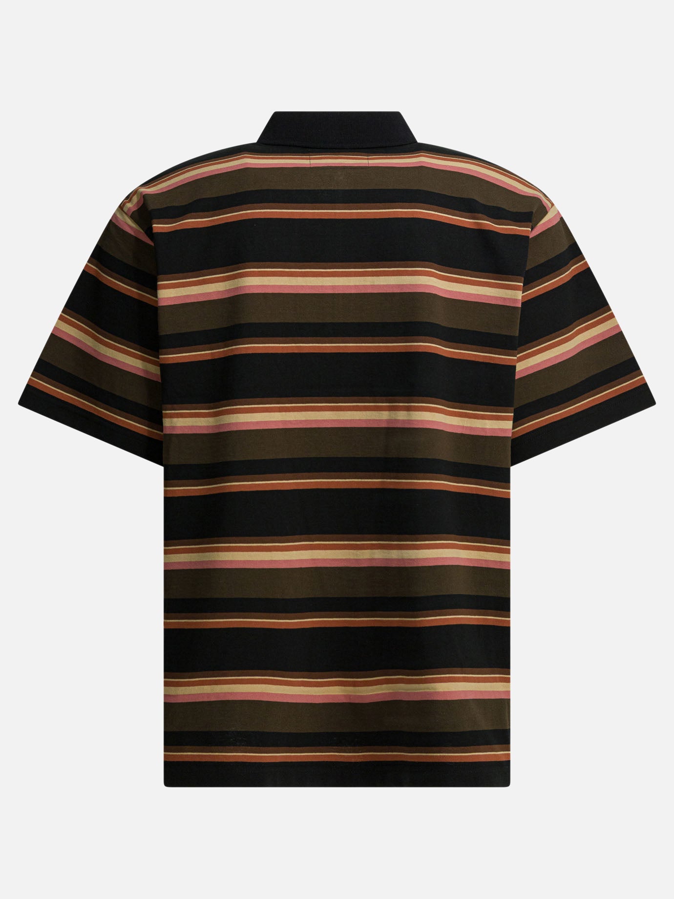 Sacai Striped buttonless polo shirt Blue - Men | VIETTI Online Store