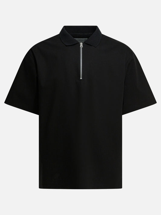 Polo senza bottoni Solid colour  Nero - Sacai Uomo | VIETTI Online Store 
