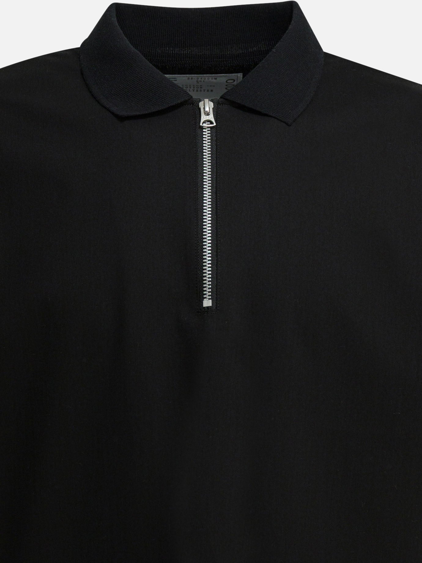 Polo senza bottoni Solid colour  Nero - Sacai Uomo | PDP | VIETTI Online Store | Zoom-Modal_3
