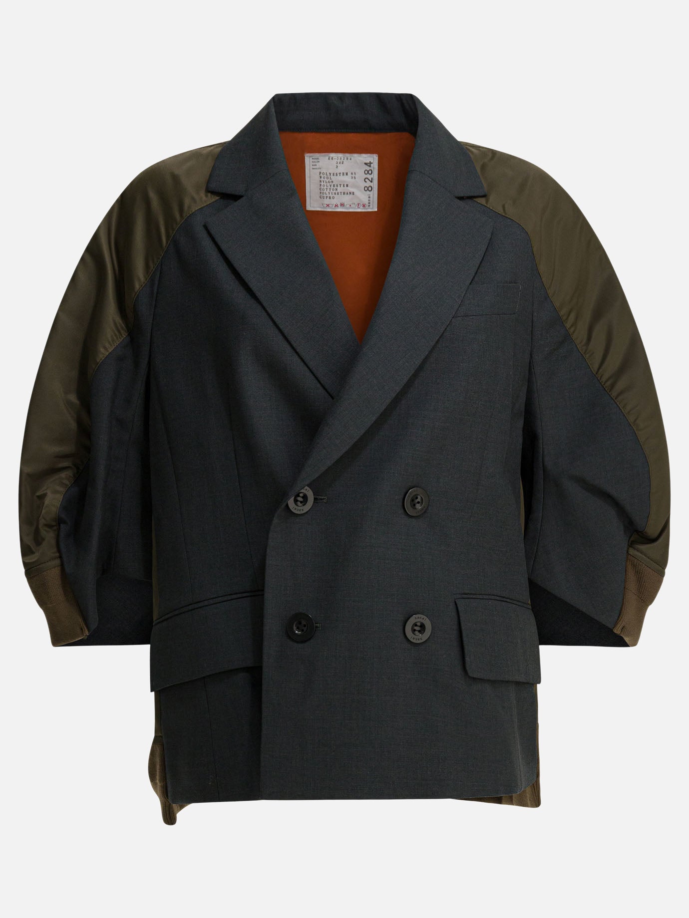 Blazer Solid colour  Grigio - Sacai Donna | PDP | VIETTI Online Store | thumbnail