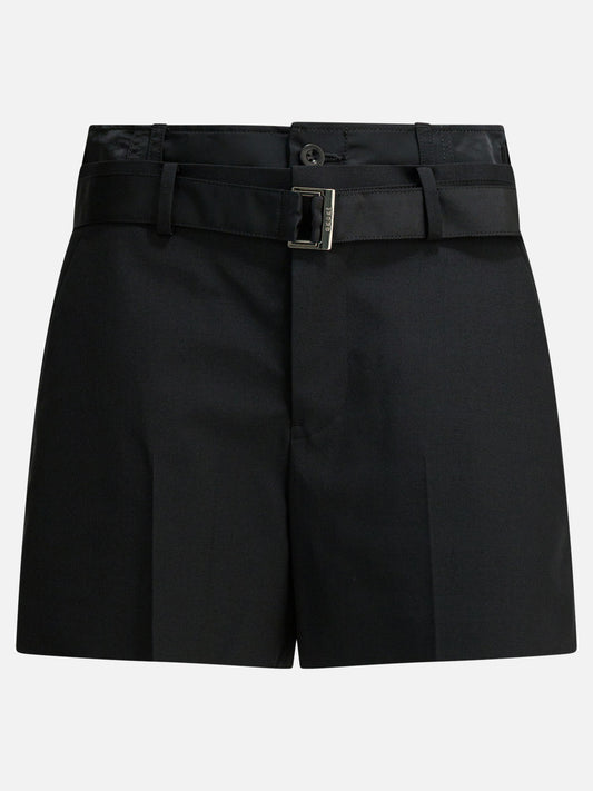 Sacai "Sacai X Suiting" formal shorts Black

