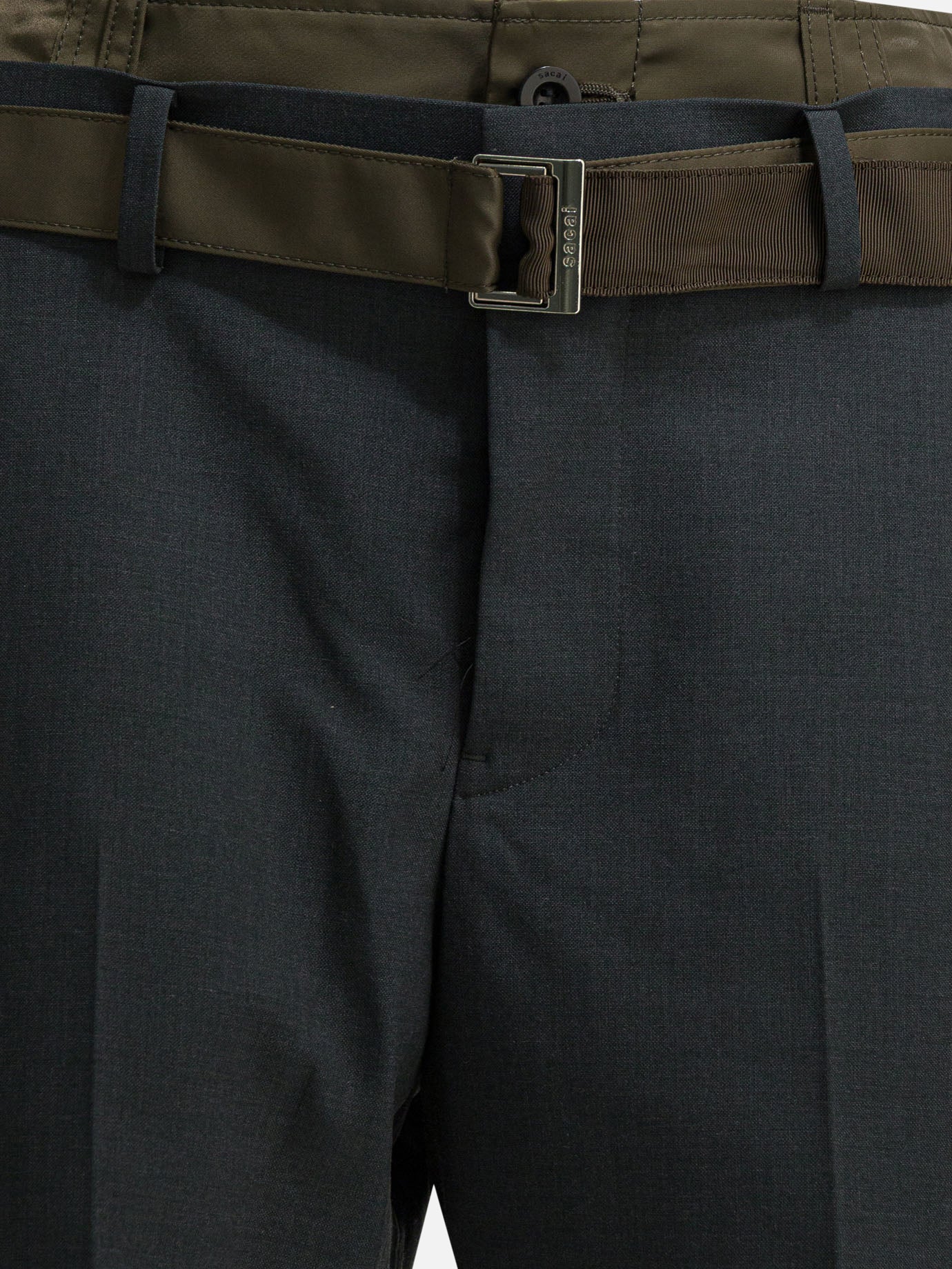 Formal shorts Solid colour  Grey - Sacai Women | PDP | VIETTI Online Store | thumbnail_3