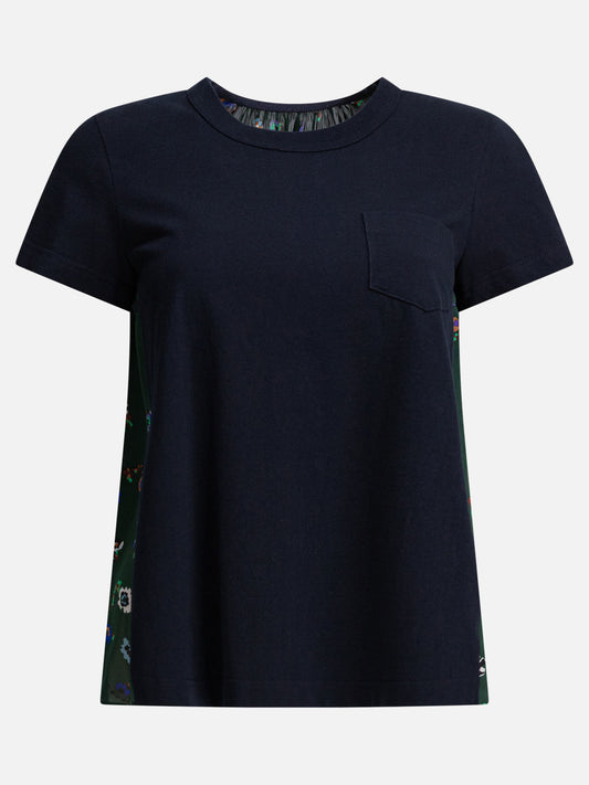 Crewneck t-shirts Floral  Blue - Sacai Women | PLP | VIETTI Online Store 
