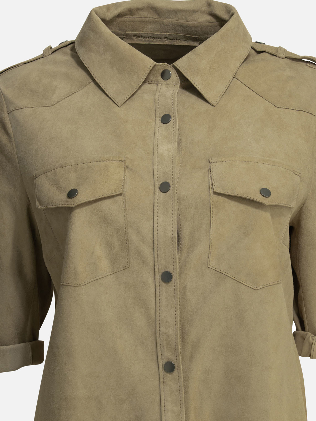 Salvatore Santoro Casual suede shirt Beige - VIETTI