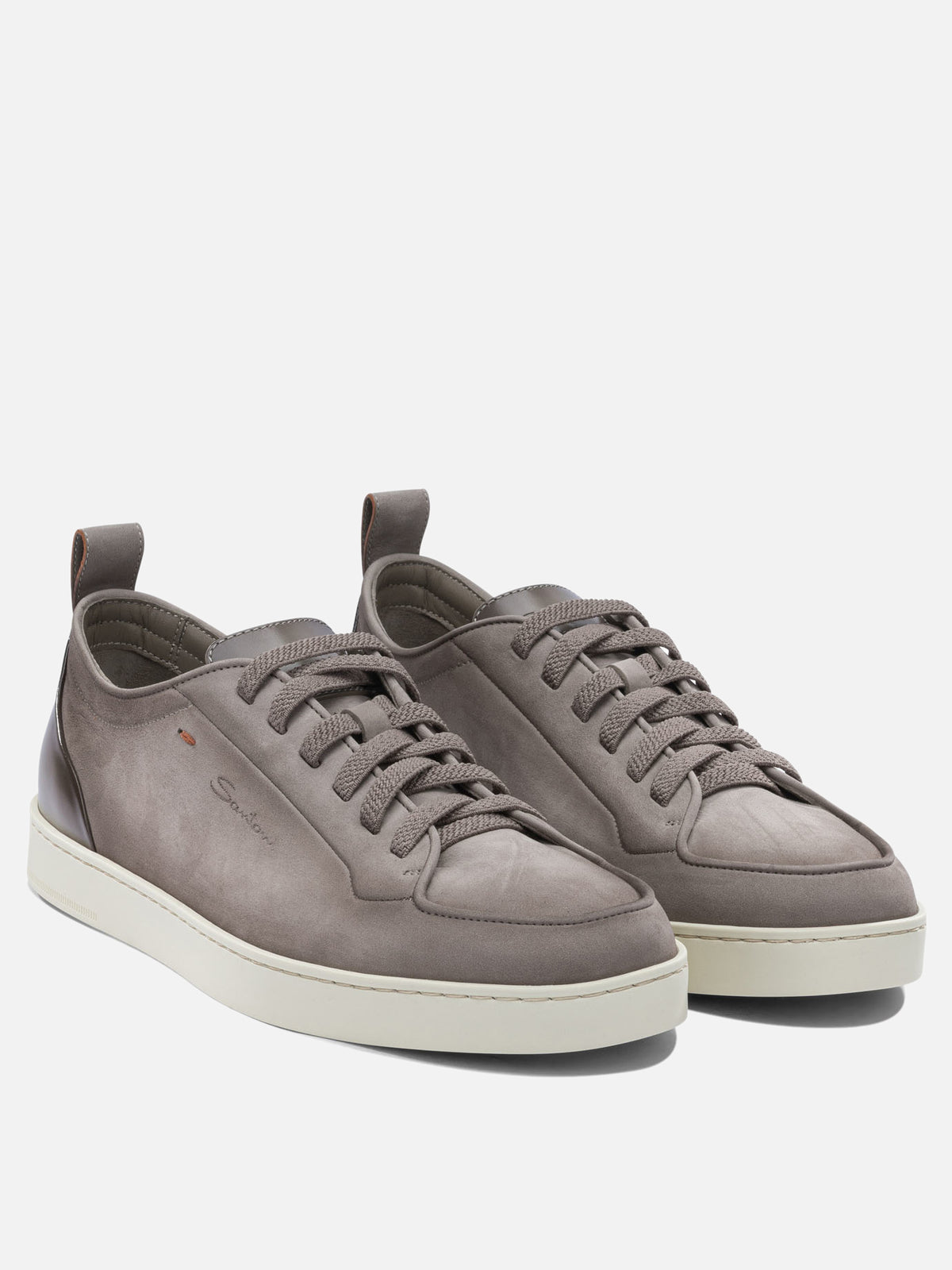 Santoni "Montecarlo" leather sneakers Beige