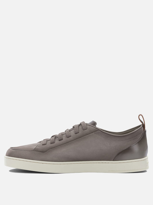 Santoni "Montecarlo" leather sneakers Beige

