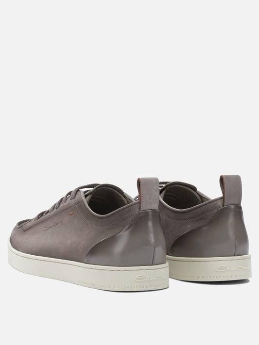 Santoni "Montecarlo" leather sneakers Beige

