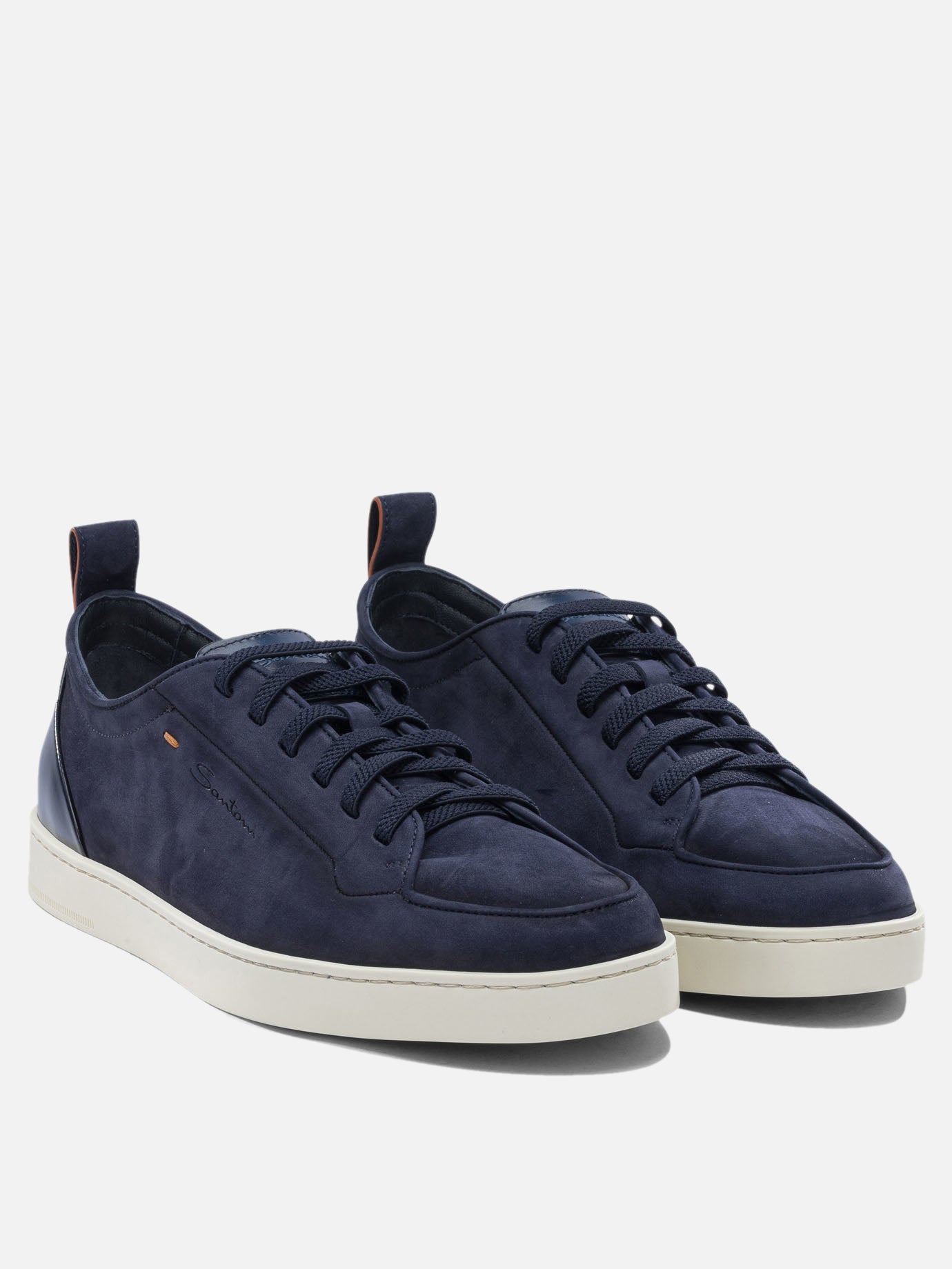 Low top sneakers 100% calf leather - 100% rubber  Blue - Santoni Men | PDP | VIETTI Online Store | thumbnail_2