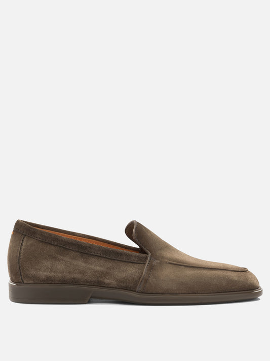 Loafers 100% suede - 100% rubber  Brown - Santoni Men | PLP | VIETTI Online Store 
