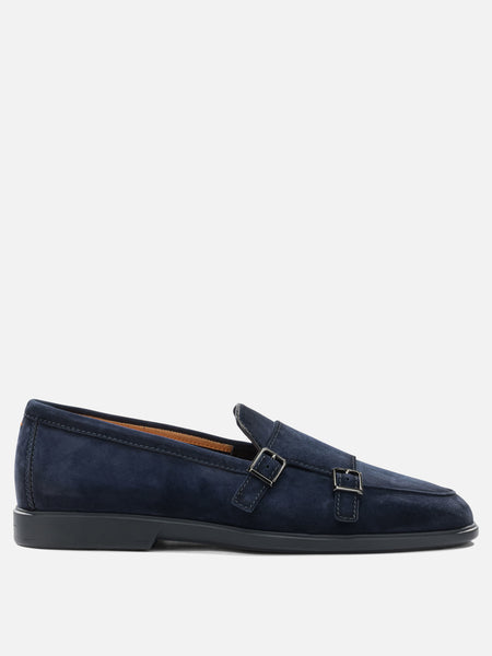 Mocassini Santoni Uomo Made In Italy &ndash; 41 EU / 8 US &ndash; Pelle Marrone &ndash; Suola Gomma