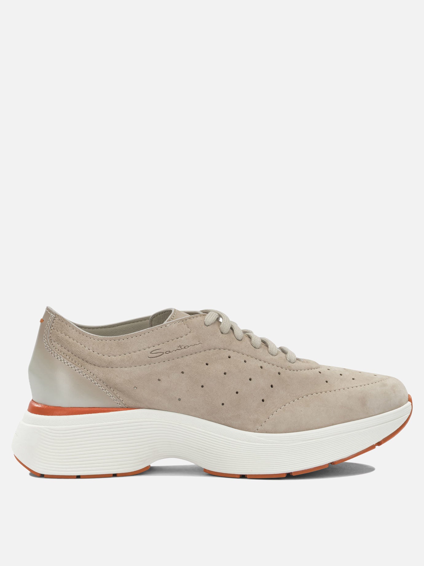 High top sneakers 100% calf leather - 100% rubber  Beige - Santoni Women | PDP | VIETTI Online Store | Zoom-Modal
