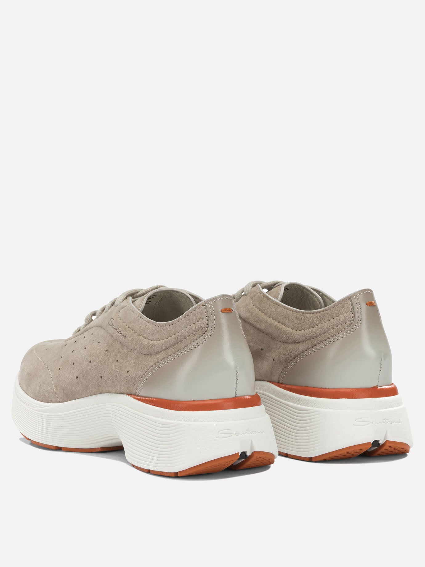 High top sneakers 100% calf leather - 100% rubber  Beige - Santoni Women | PDP | VIETTI Online Store | thumbnail_4