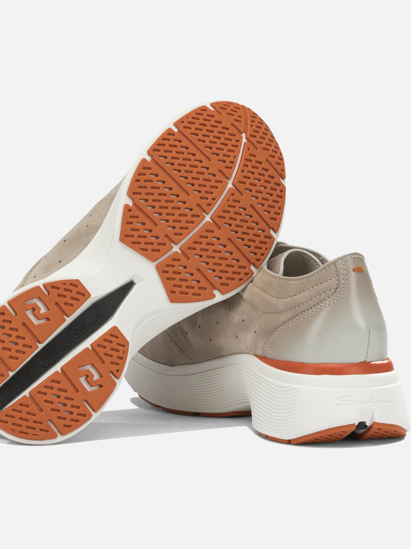 High top sneakers 100% calf leather - 100% rubber  Beige - Santoni Women | PDP | VIETTI Online Store | thumbnail_5