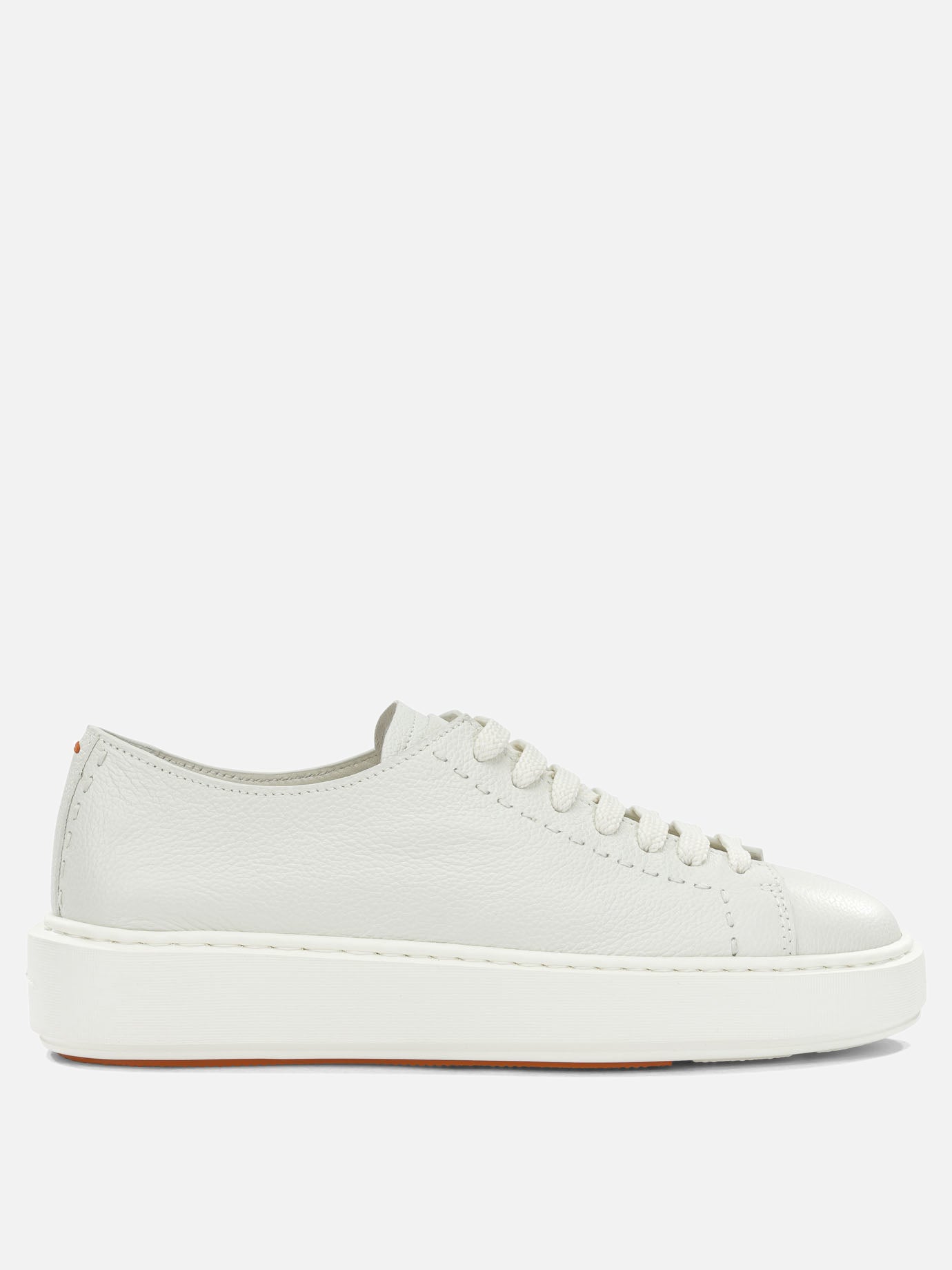 Low top sneakers 100% calf leather - 100% rubber  White - Santoni Women | PDP | VIETTI Online Store | Zoom-Modal
