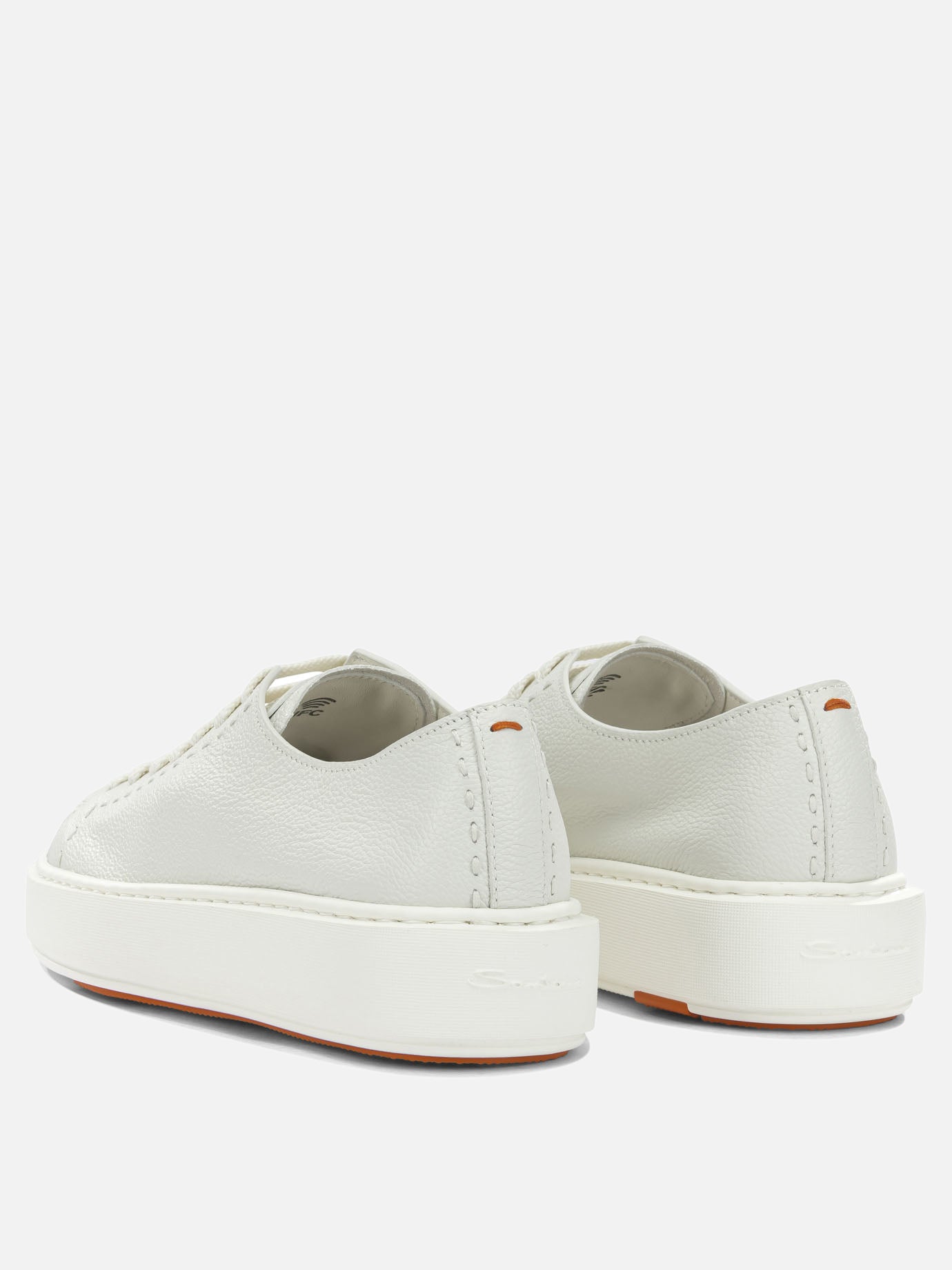 Low top sneakers 100% calf leather - 100% rubber  White - Santoni Women | PDP | VIETTI Online Store | Zoom-Modal_4
