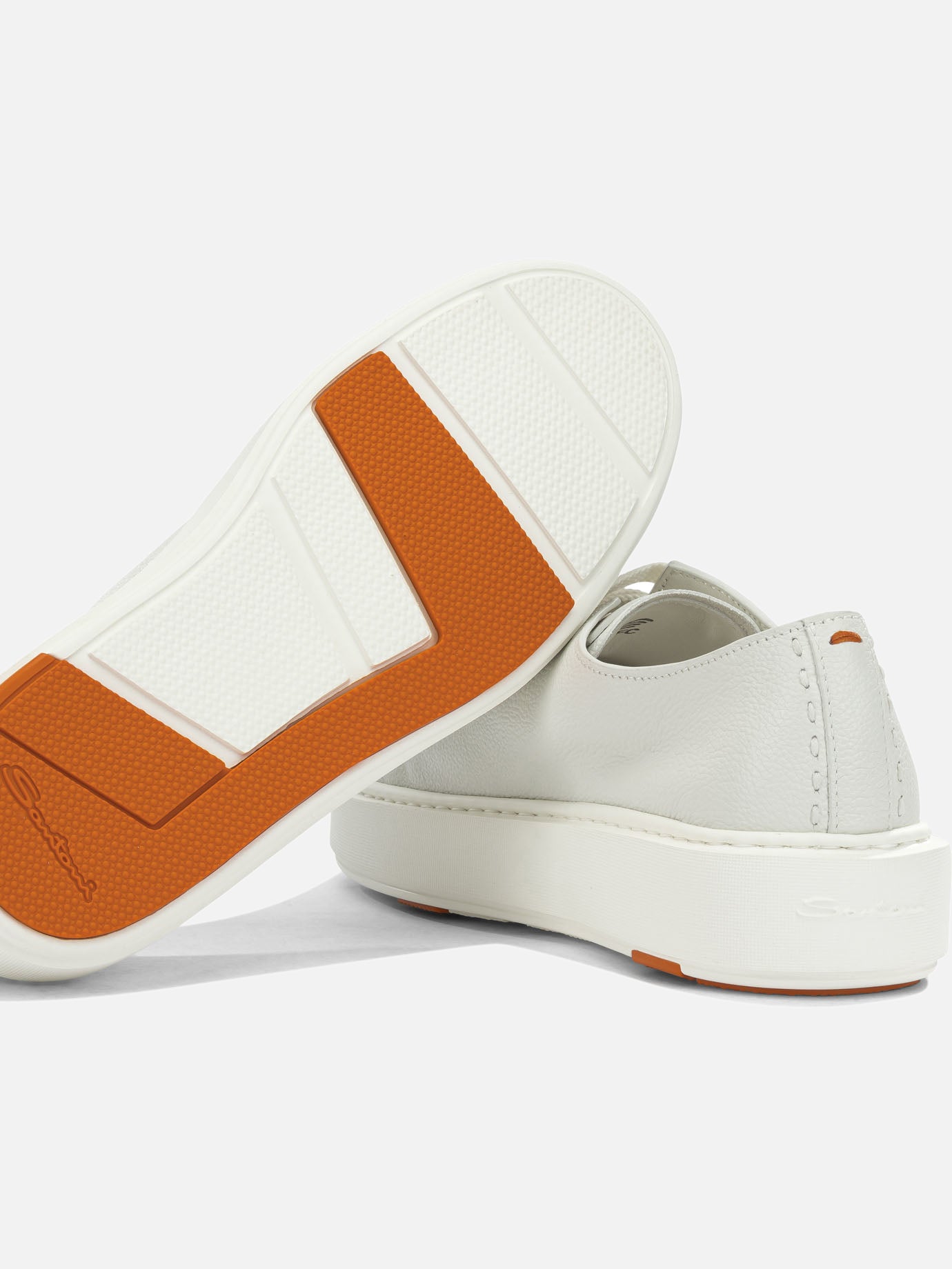 Low top sneakers 100% calf leather - 100% rubber  White - Santoni Women | PDP | VIETTI Online Store | Zoom-Modal_5
