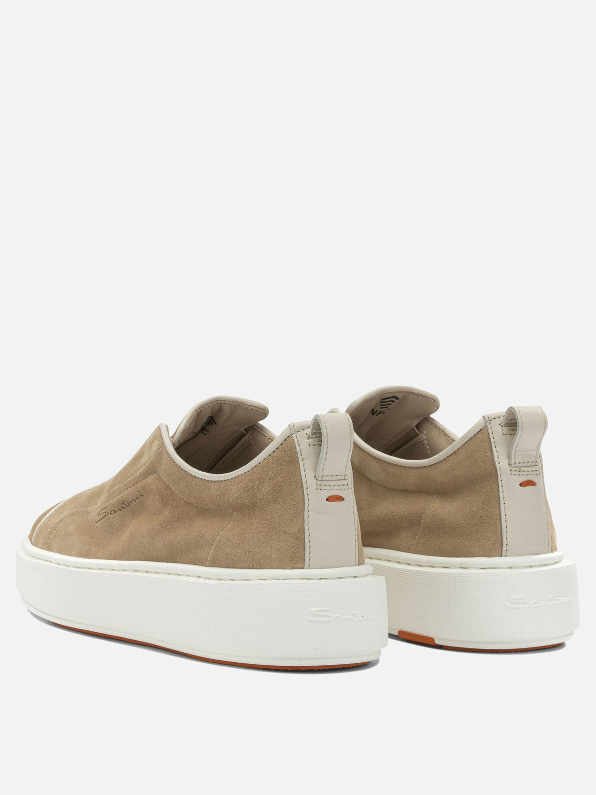 Santoni Sneaker basse in pelle scamosciata Beige - VIETTI