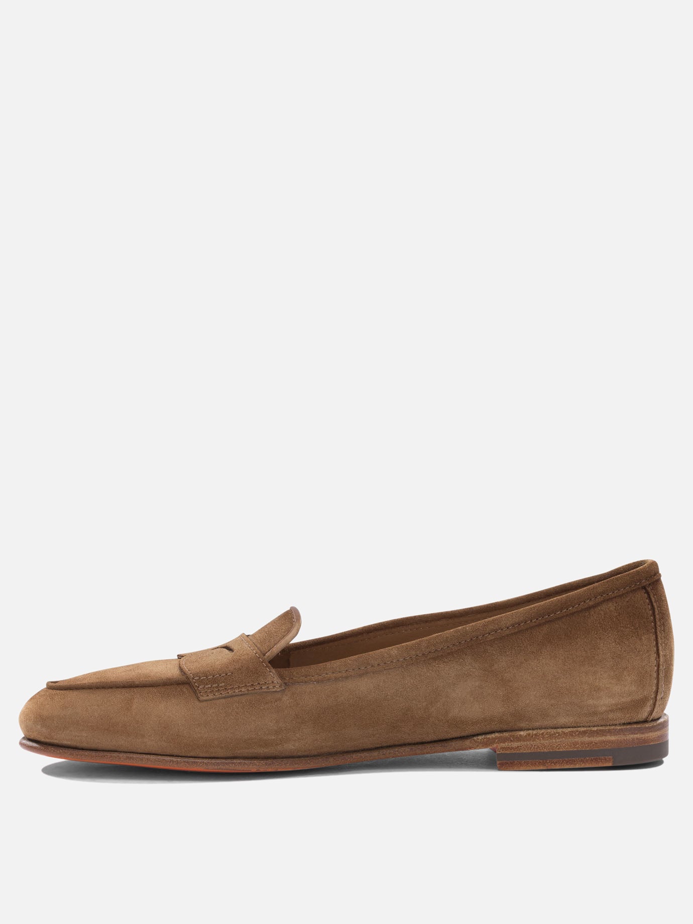 Loafers 100% suede - 100% leather  Brown - Santoni Women | PDP | VIETTI Online Store | thumbnail_3