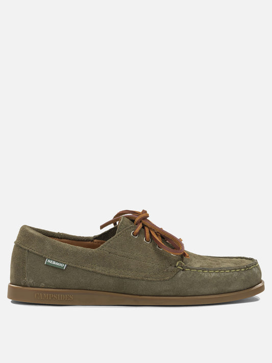 Laced loafers 100% leather - 100% rubber  Green - Sebago Men | PDP | VIETTI Online Store 
