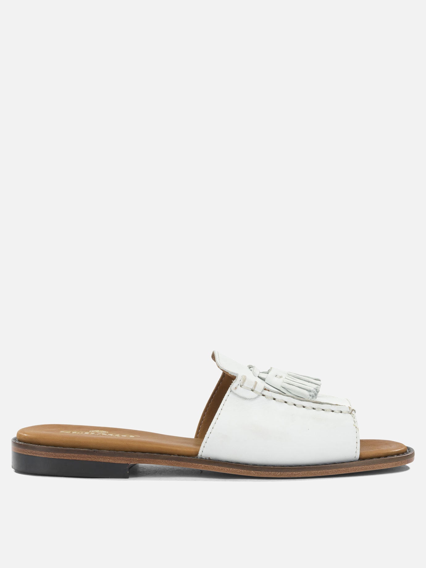 Slides 100% leather - 100% leather  White - Sebago Women | PDP | VIETTI Online Store | Zoom-Modal
