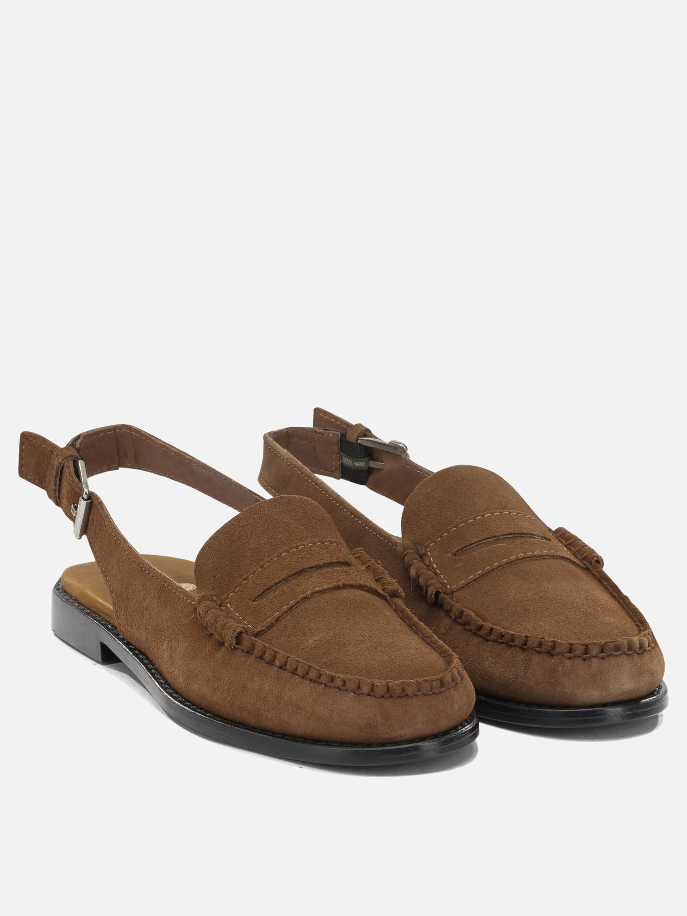 Flat sandals 100% leather - 100% leather  Brown - Sebago Women | PDP | VIETTI Online Store | thumbnail_2