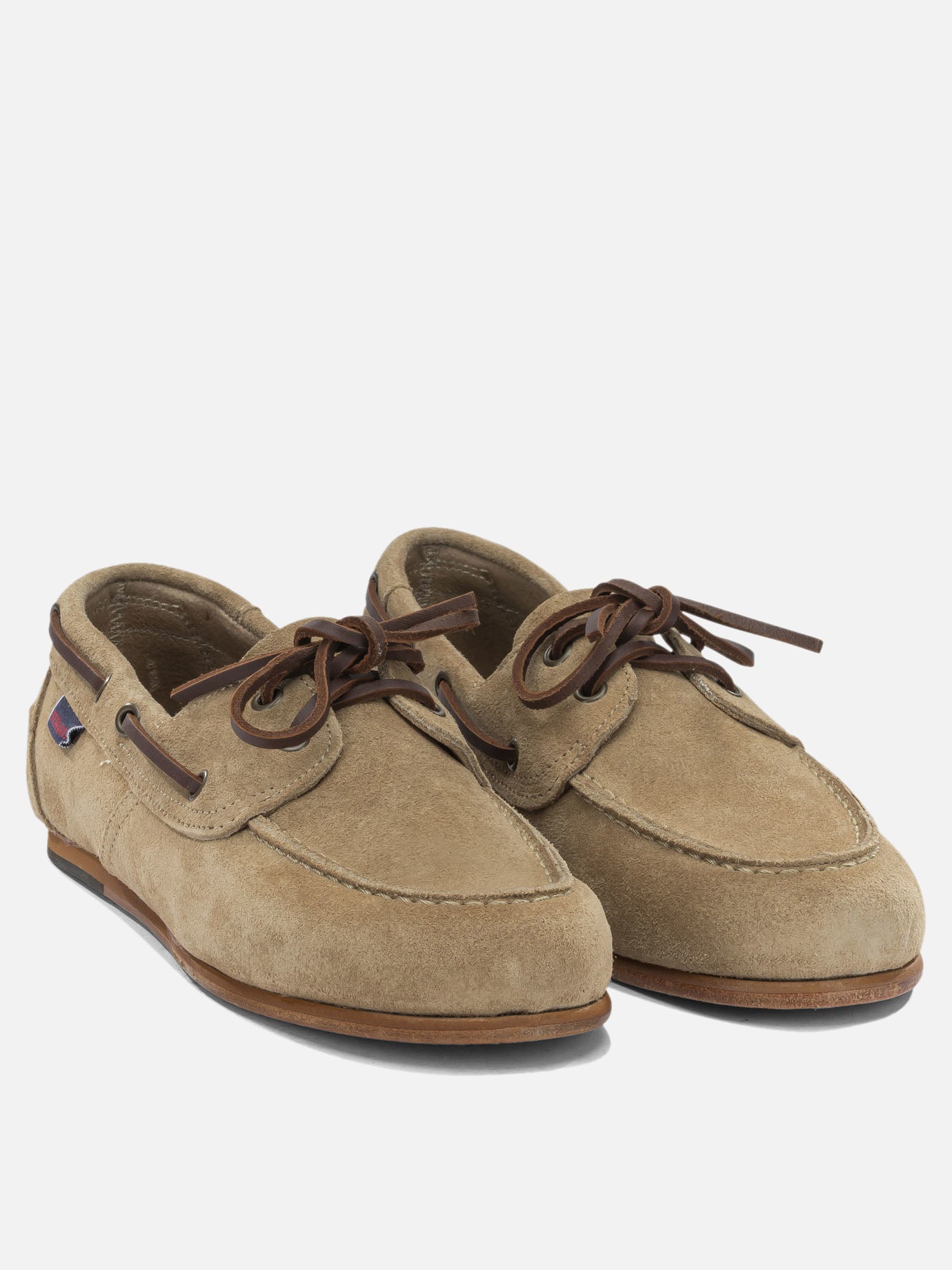 Laced loafers 100% suede leather - 100% leather  Beige - Sebago Women | PDP | VIETTI Online Store | thumbnail_2