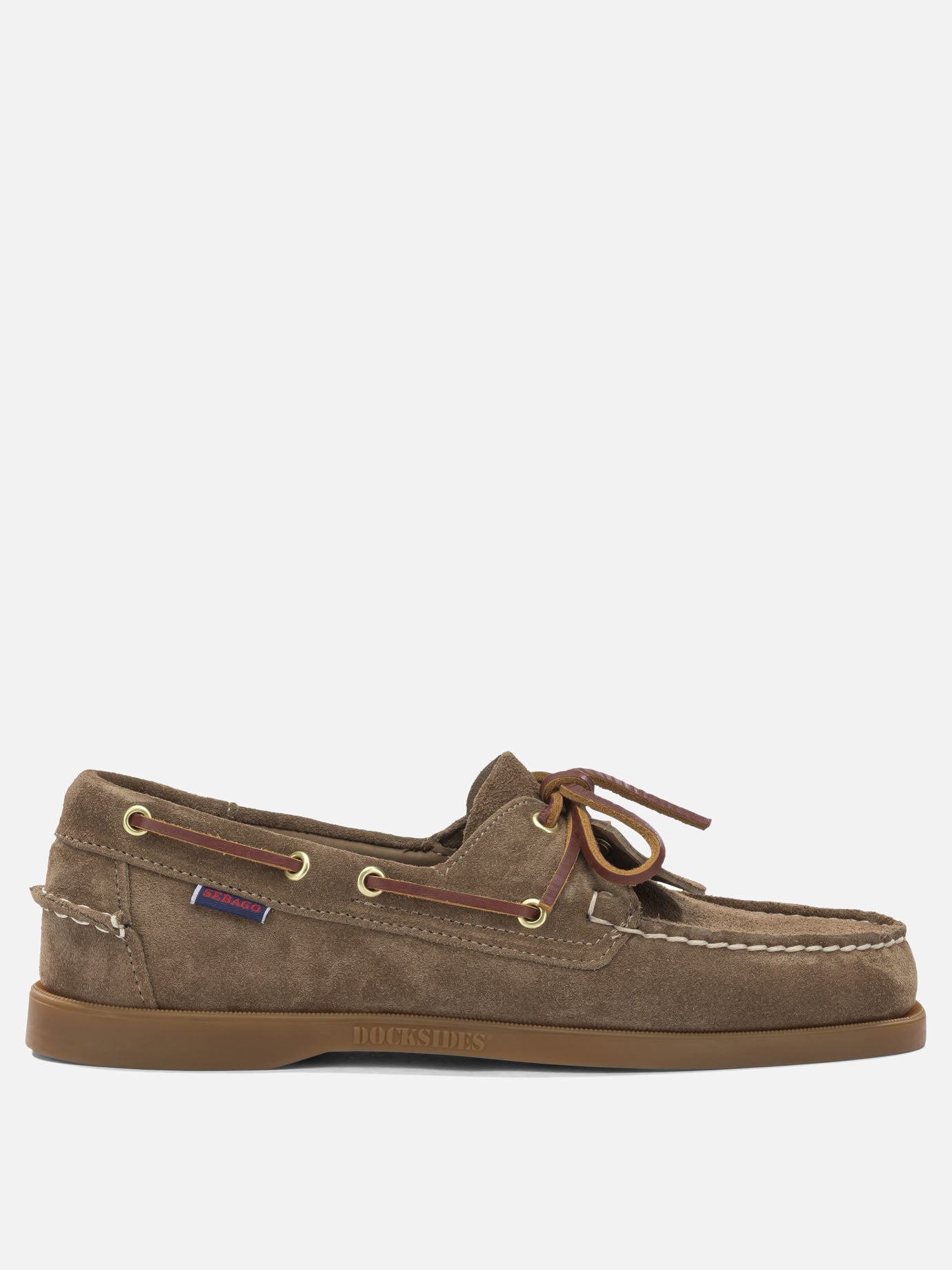 Laced loafers 100% suede - 100% rubber  Brown - Sebago Men | PDP | VIETTI Online Store | thumbnail