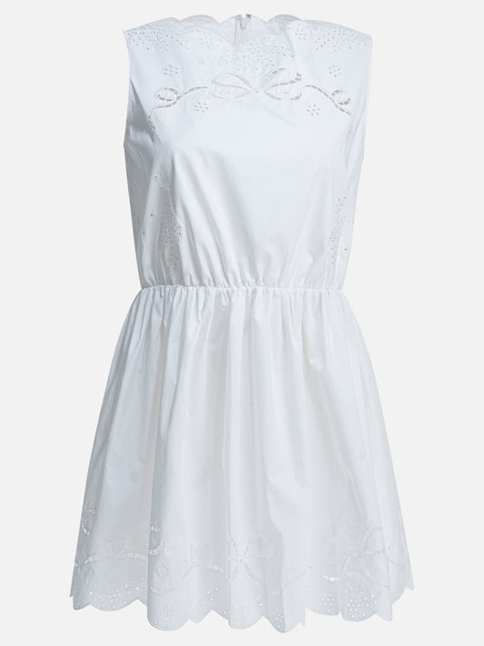 Mini dresses Embroidered  White - Self-portrait Women | PDP | VIETTI Online Store 
