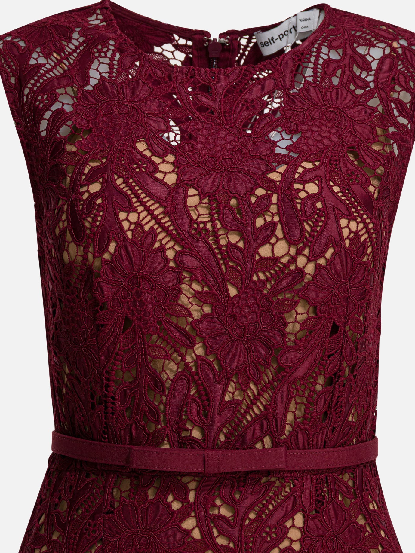 Self-portrait Lace sheath midi dress Red - Women | VIETTI Online Store Self-portrait Lace sheath midi dress Red - Women | VIETTI Online Store