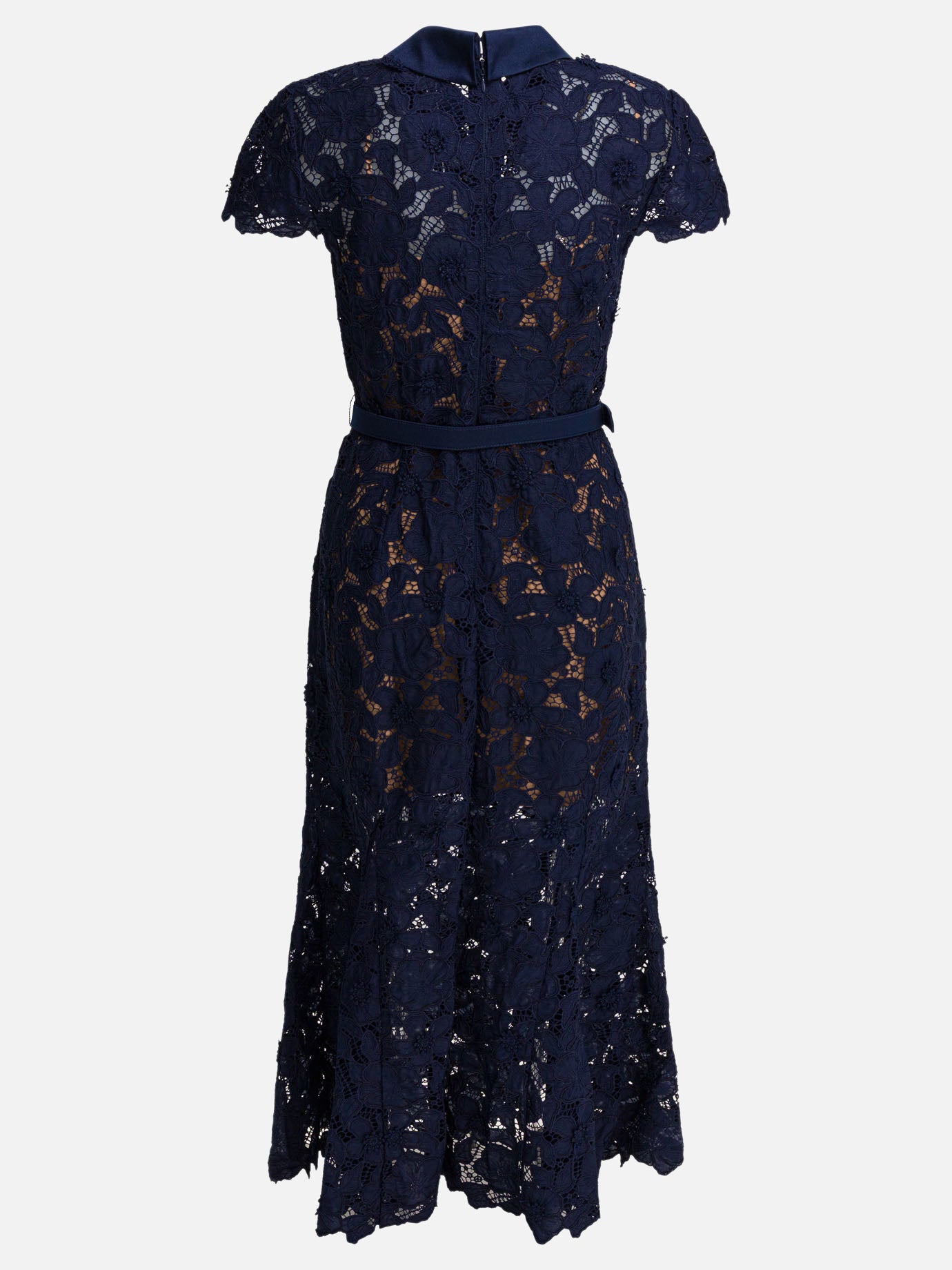 Self-portrait Lace flared dress Blue - Women | VIETTI Online Store Self-portrait Lace flared dress Blue - Women | VIETTI Online Store
