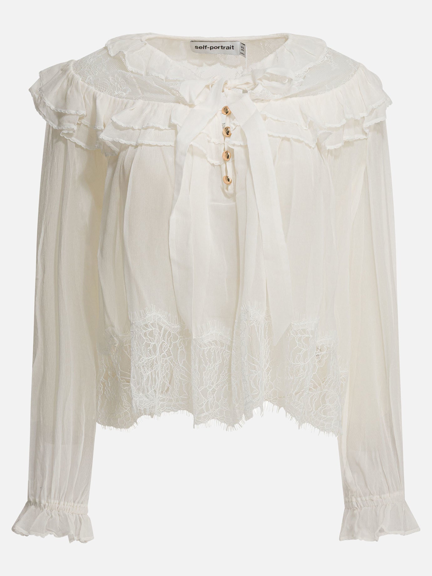 Blouses Solid colour  White - Self-portrait Women | PDP | VIETTI Online Store | Zoom-Modal
