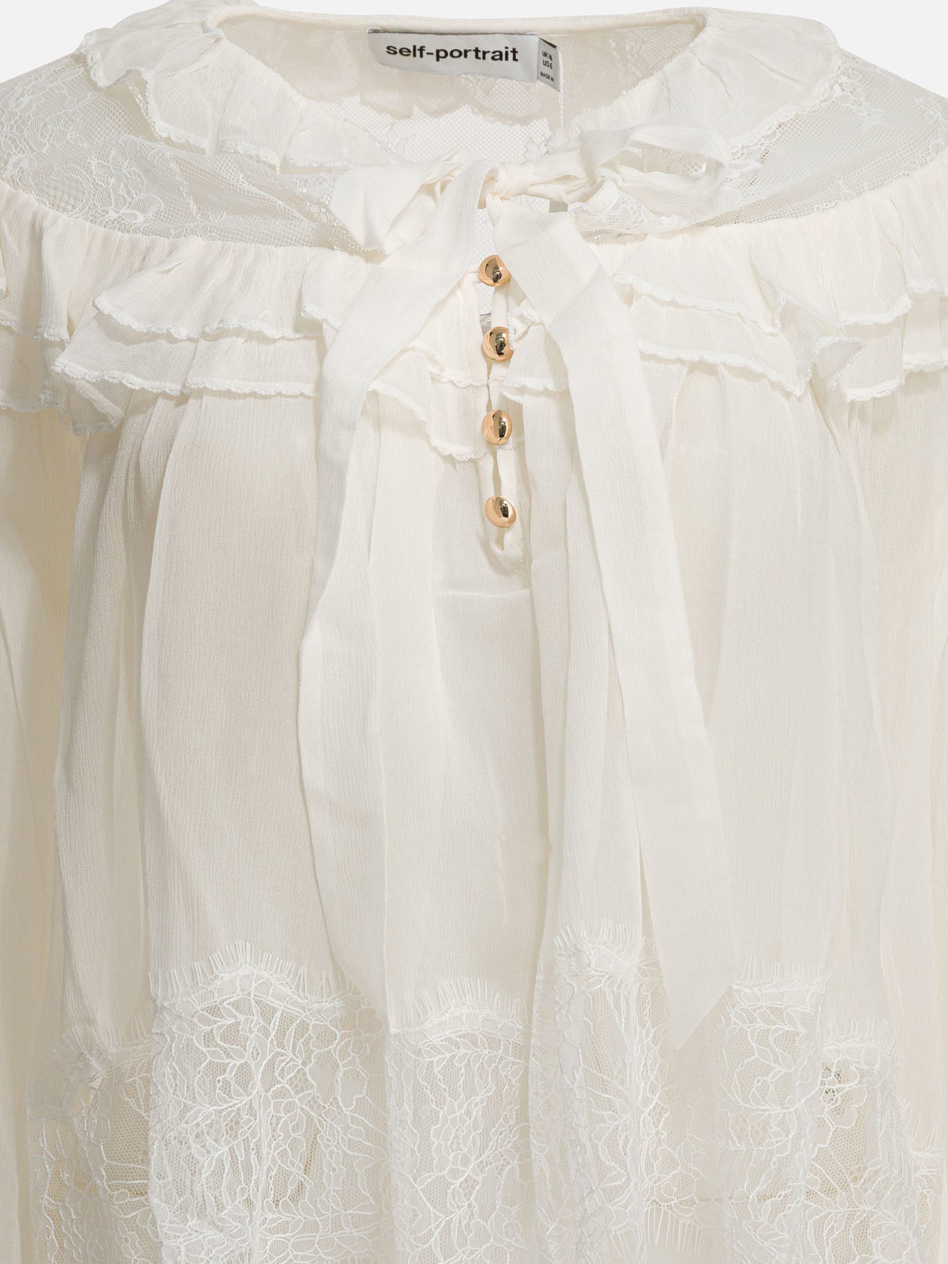 Blouses Solid colour  White - Self-portrait Women | PDP | VIETTI Online Store | thumbnail_5