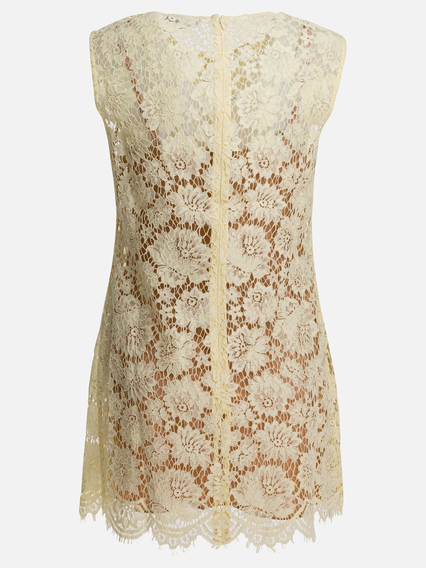 Self-portrait Lace sheath dress Yellow - Women | VIETTI Online Store Self-portrait Lace sheath dress Yellow - Women | VIETTI Online Store