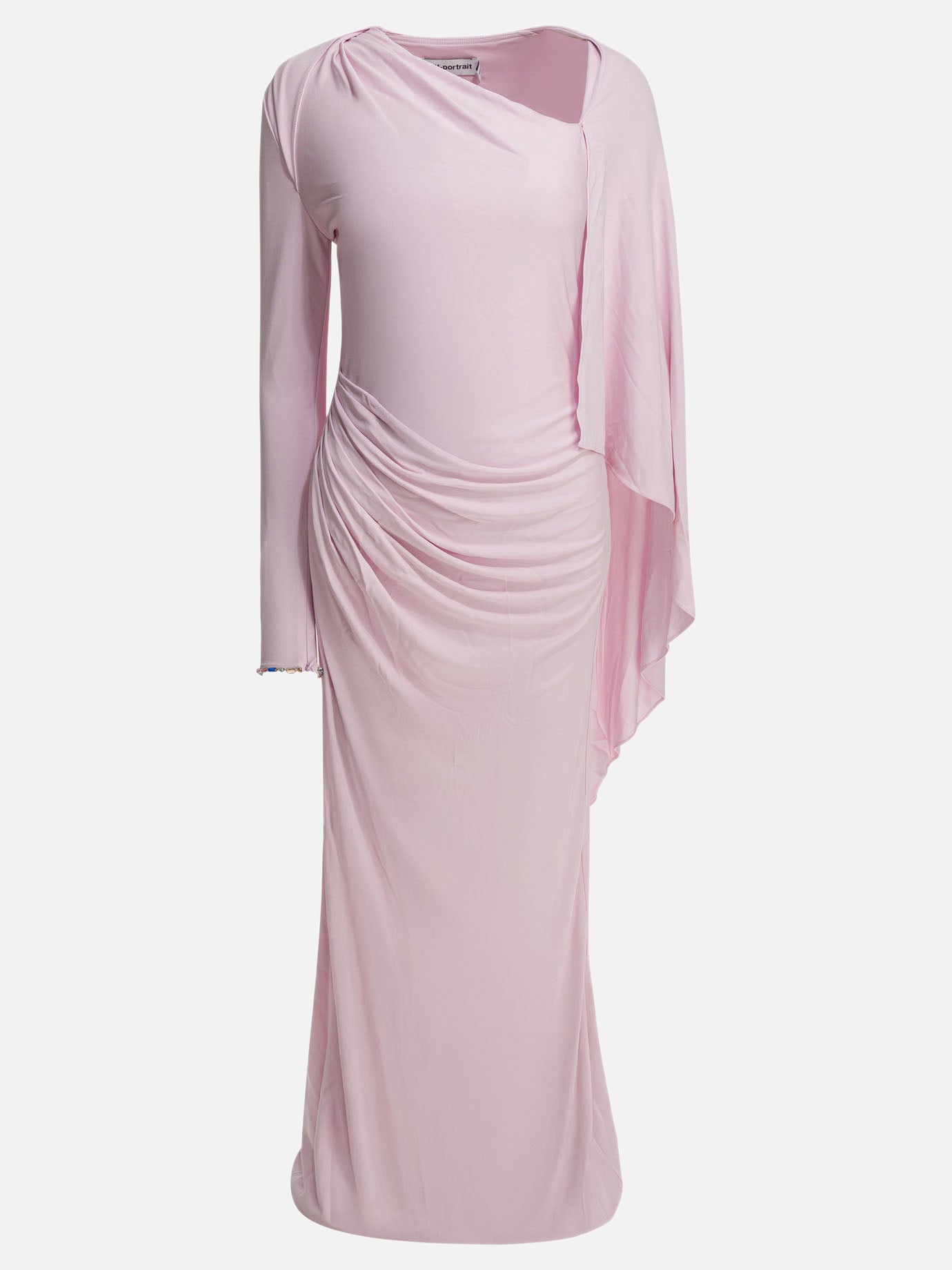 Self-portrait Long draped jersey dress Pink - Women