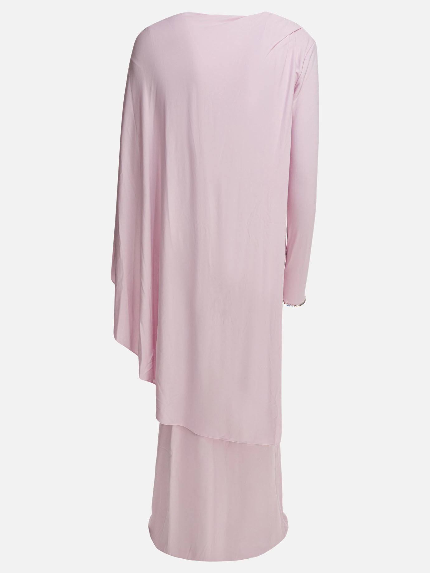 Self-portrait Long draped jersey dress Pink - Women | VIETTI