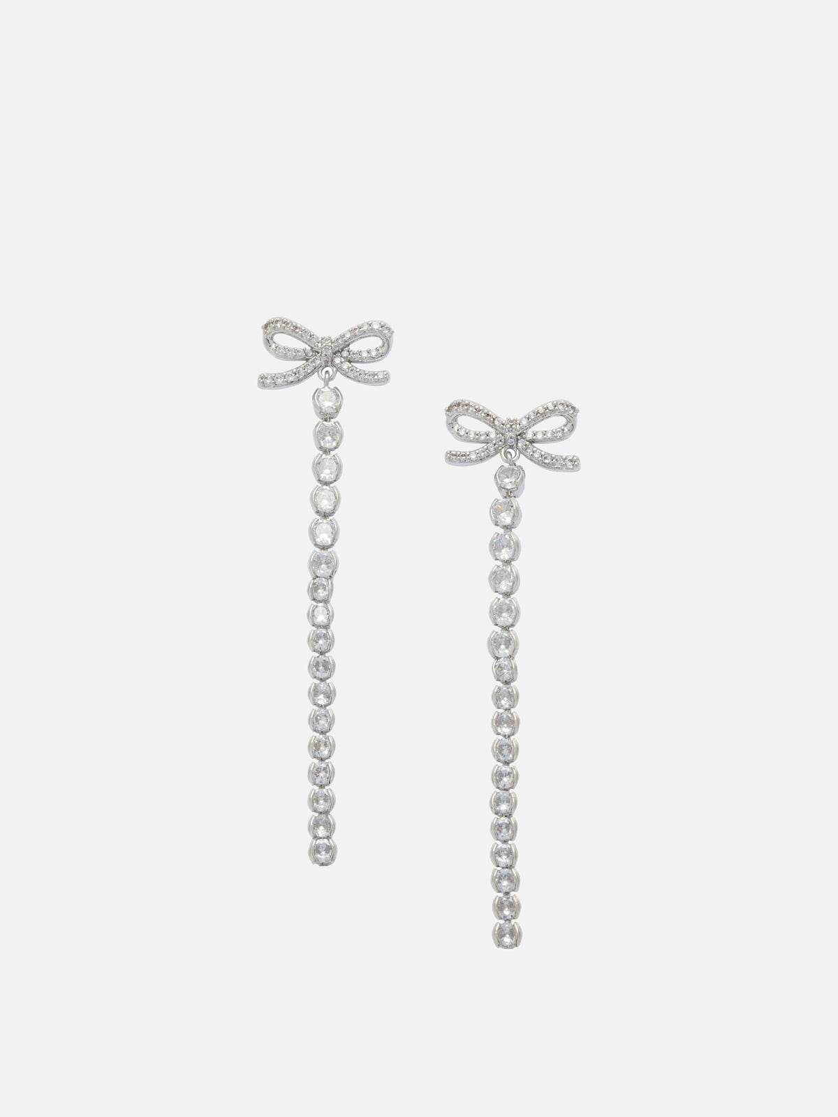 Self-portrait Bow earrings Silver