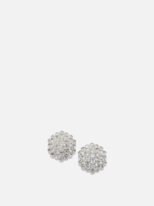 Self-portrait Earrings with crystals Silver

