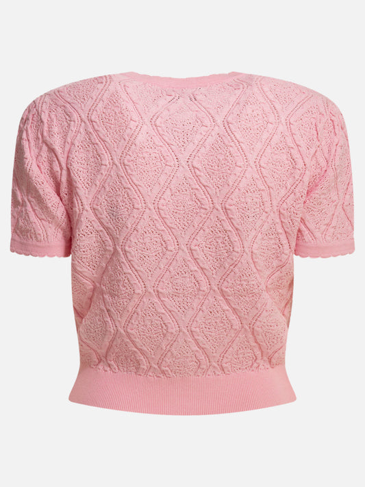 Cardigans Textured knit  Pink - Self-portrait Women | PDP | VIETTI Online Store | 2
