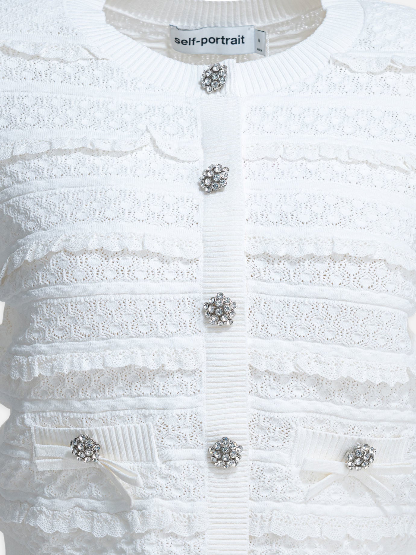 Cardigans Textured knit  White - Self-portrait Women | PDP | VIETTI Online Store | Zoom-Modal_3
