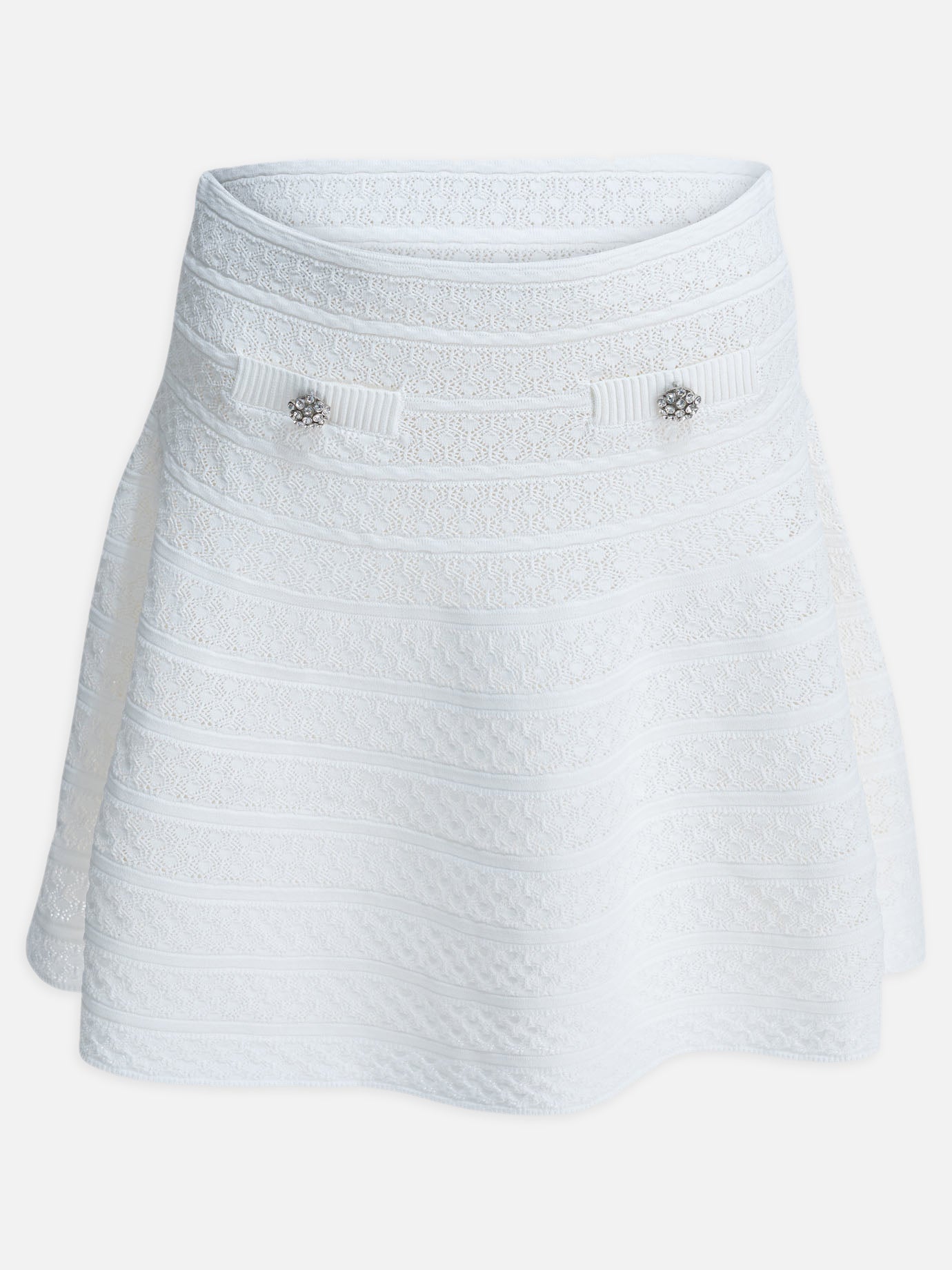 Miniskirts Textured knit  White - Self-portrait Women | PDP | VIETTI Online Store | Zoom-Modal
