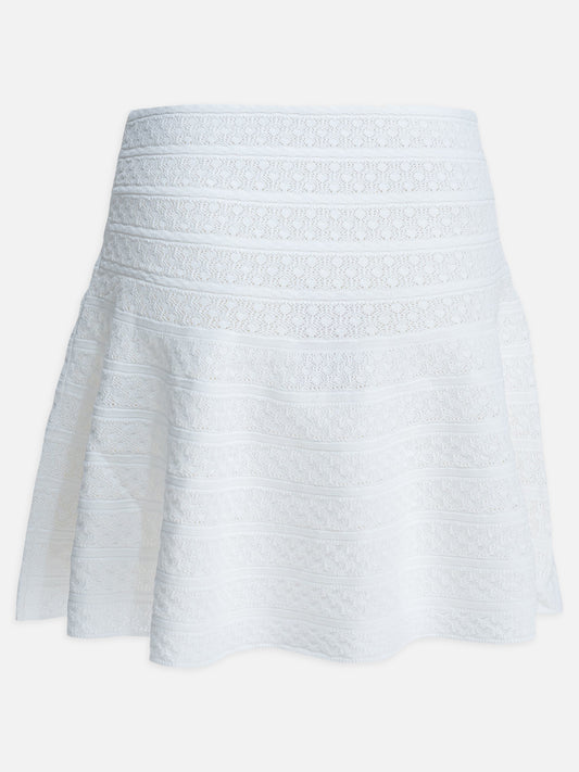 Miniskirts Textured knit  White - Self-portrait Women | PDP | VIETTI Online Store | 2
