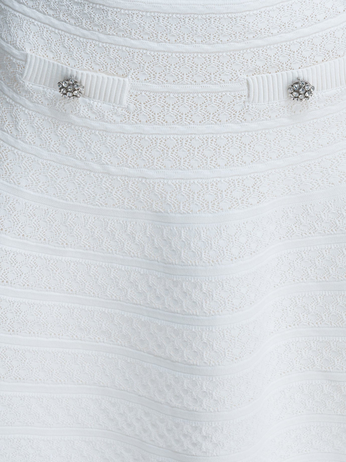 Miniskirts Textured knit  White - Self-portrait Women | PDP | VIETTI Online Store | thumbnail_3