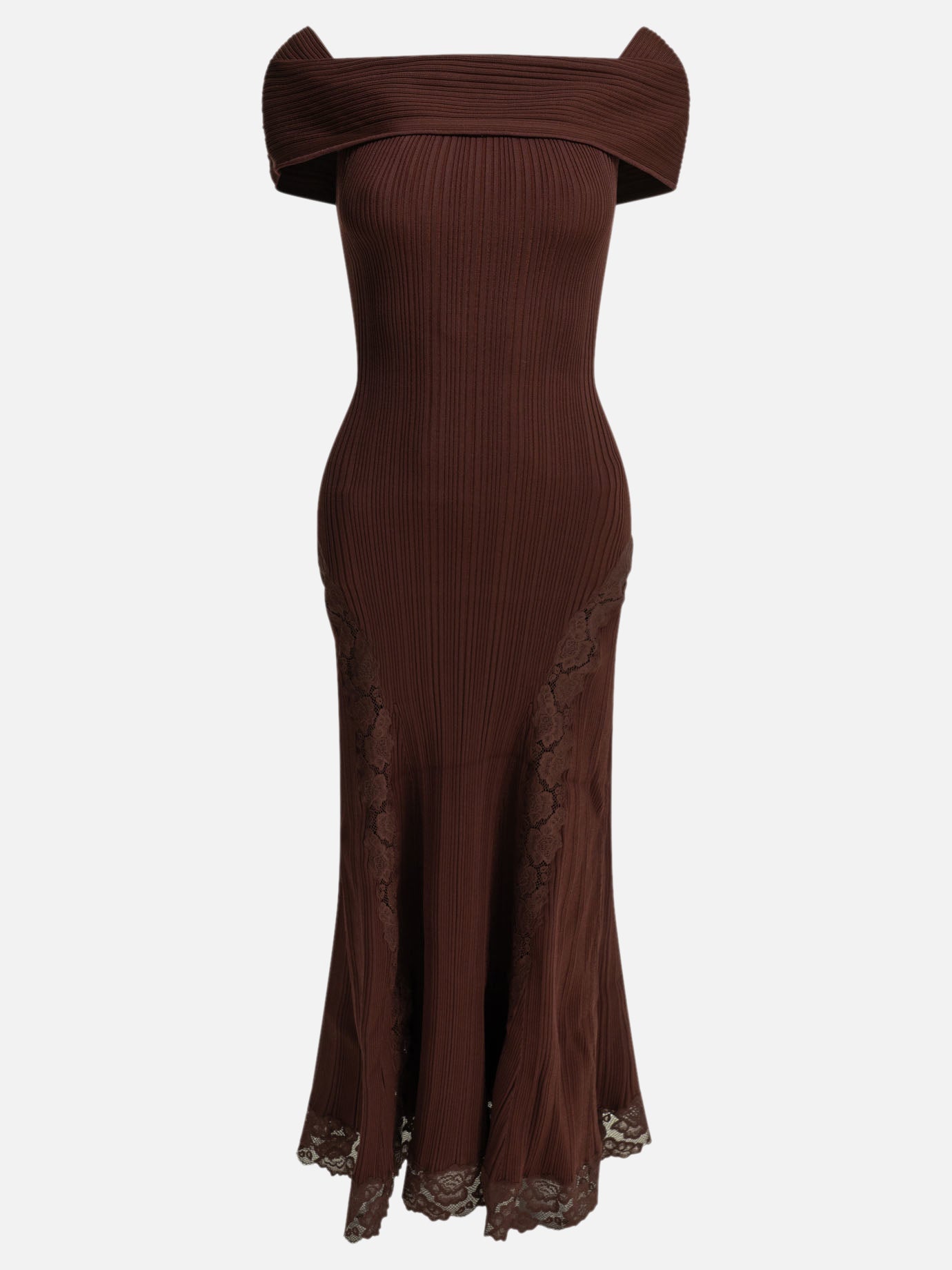 Self-portrait Knitted flared dress Black - Women