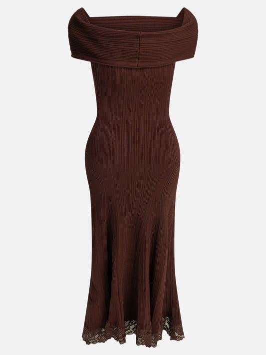 Midi dresses Solid colour  Bordeaux - Self-portrait Women | PLP | VIETTI Online Store | 2
