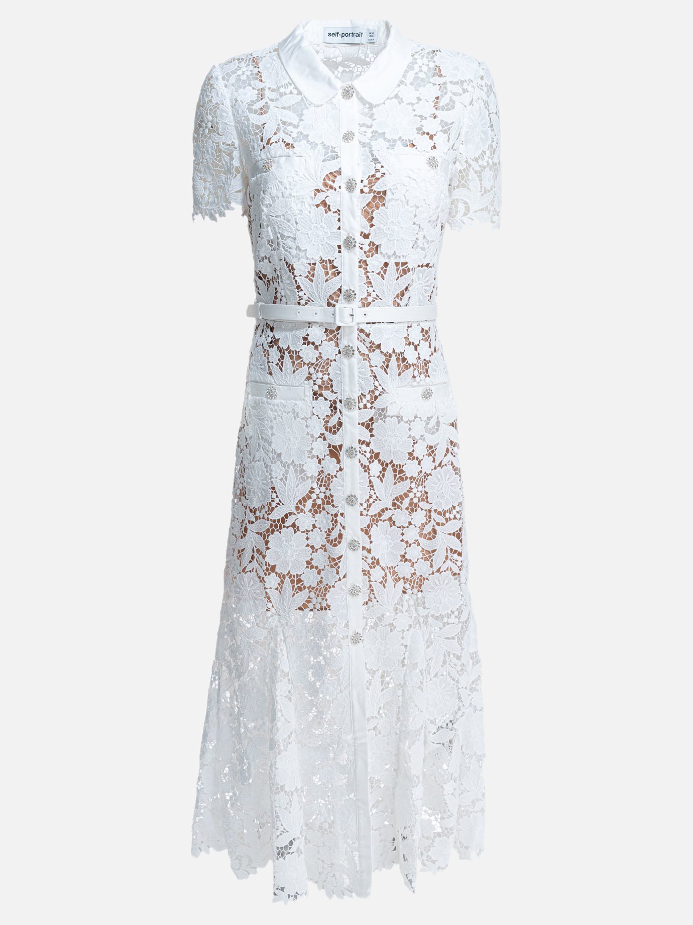 Midi dresses Embroidered  White - Self-portrait Women | PDP | VIETTI Online Store | Zoom-Modal
