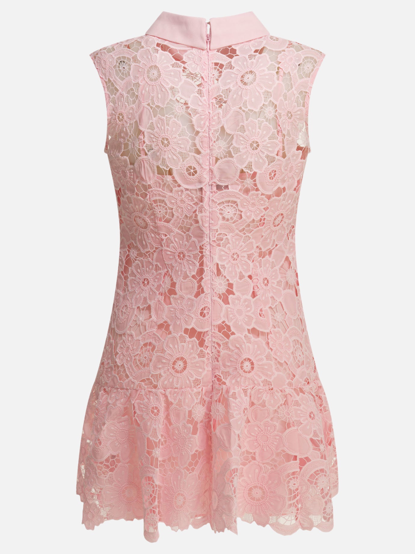 Self-Portrait Lace Collared Mini Dress