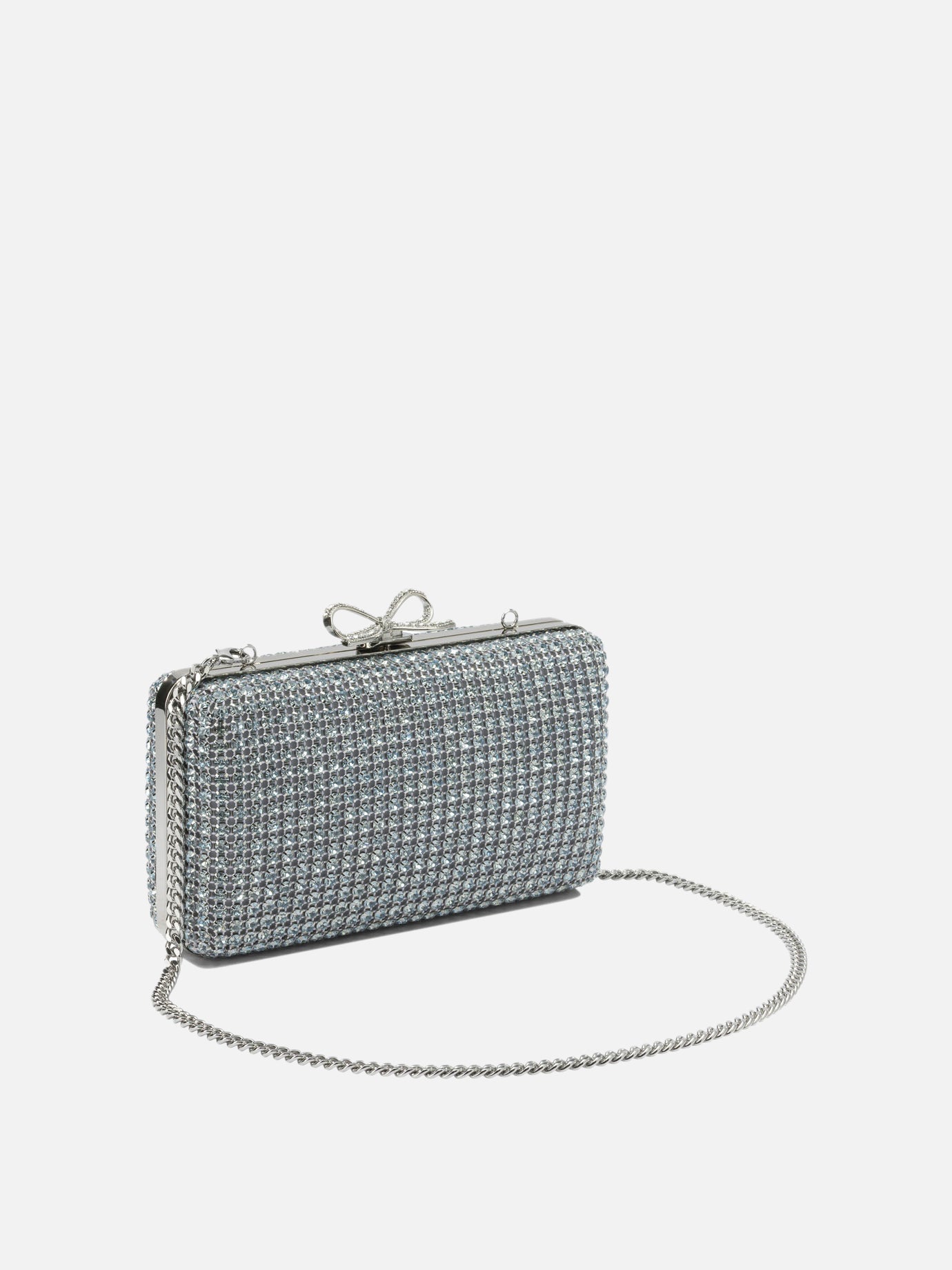 Pouch 97% polyester 3% elastane - Other fabric: 100% glass  Light blue - Self-portrait Women | PDP | VIETTI Online Store | thumbnail_2